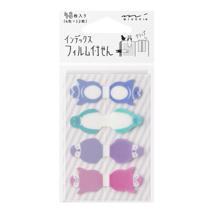 Midori Sticky Memo Film Index Sticky Notes <Penguin>