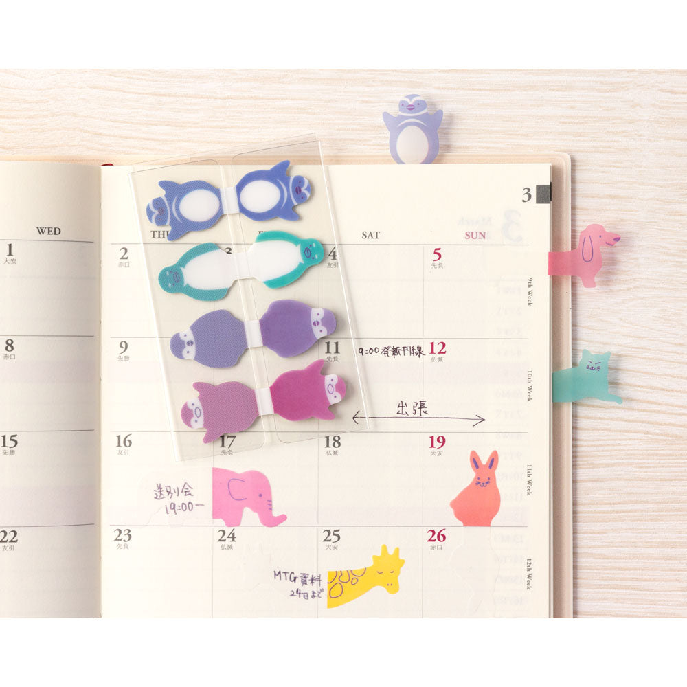 Midori Sticky Memo Film Index Sticky Notes <Penguin>