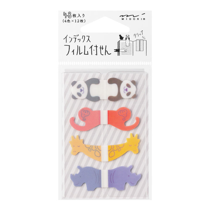 Midori Sticky Memo Film Index Sticky Notes <Zoo>