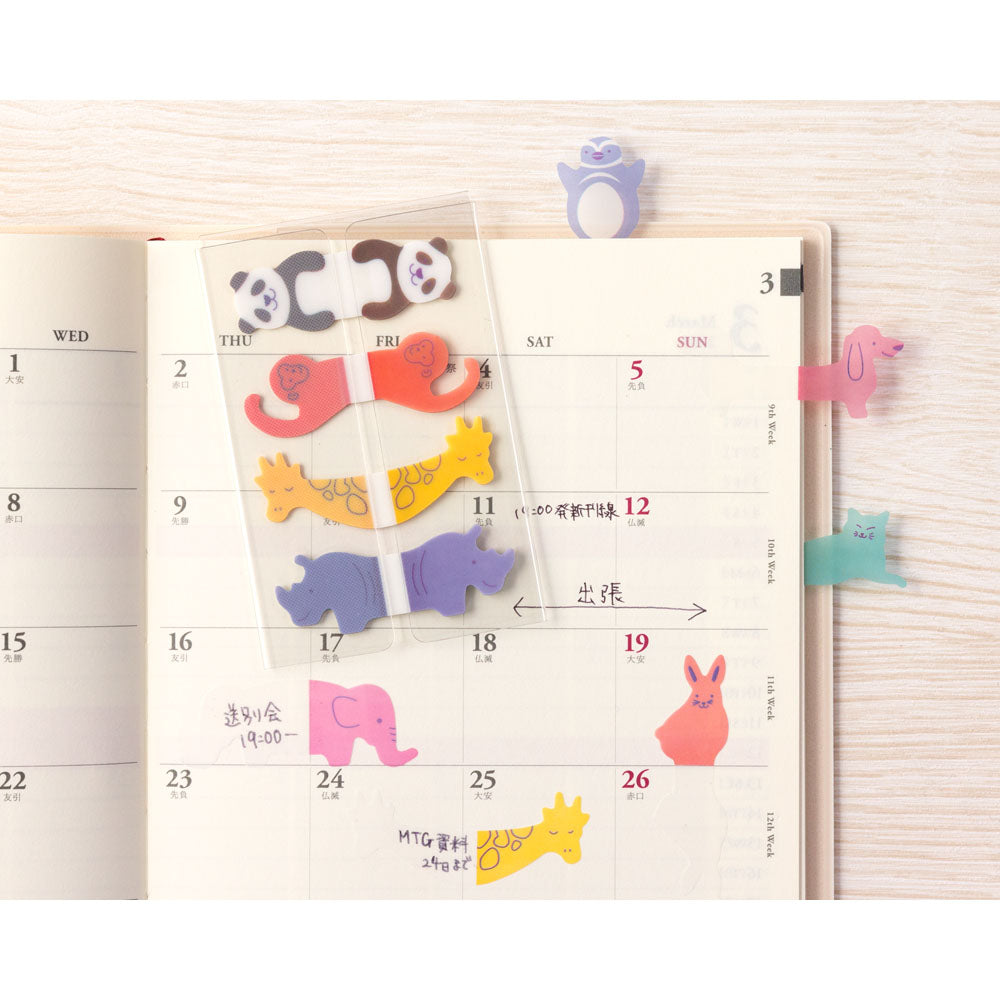 Midori Sticky Memo Film Index Sticky Notes <Zoo>