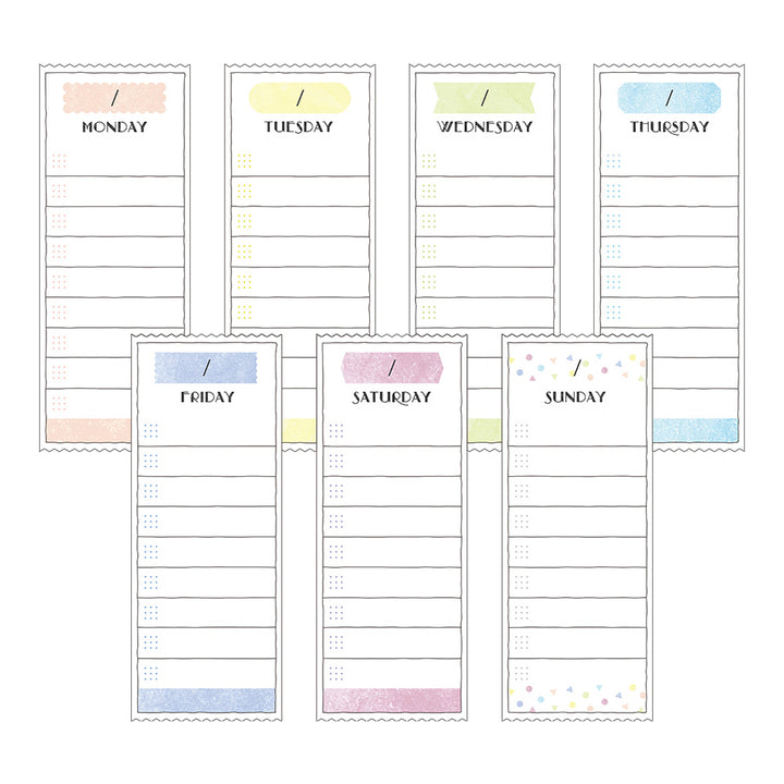 Midori Sticky Notes Journal Weekly Colorful
