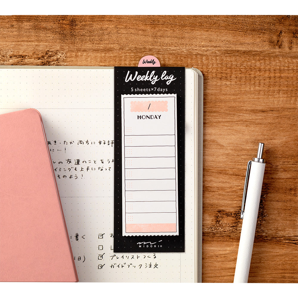 Midori Sticky Notes Journal Weekly Colorful