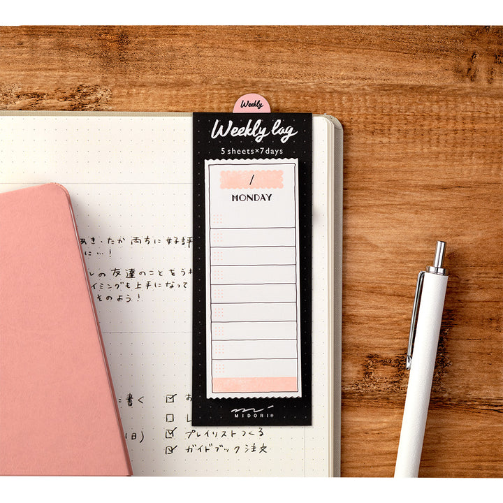 Midori Sticky Notes Journal Weekly Colorful