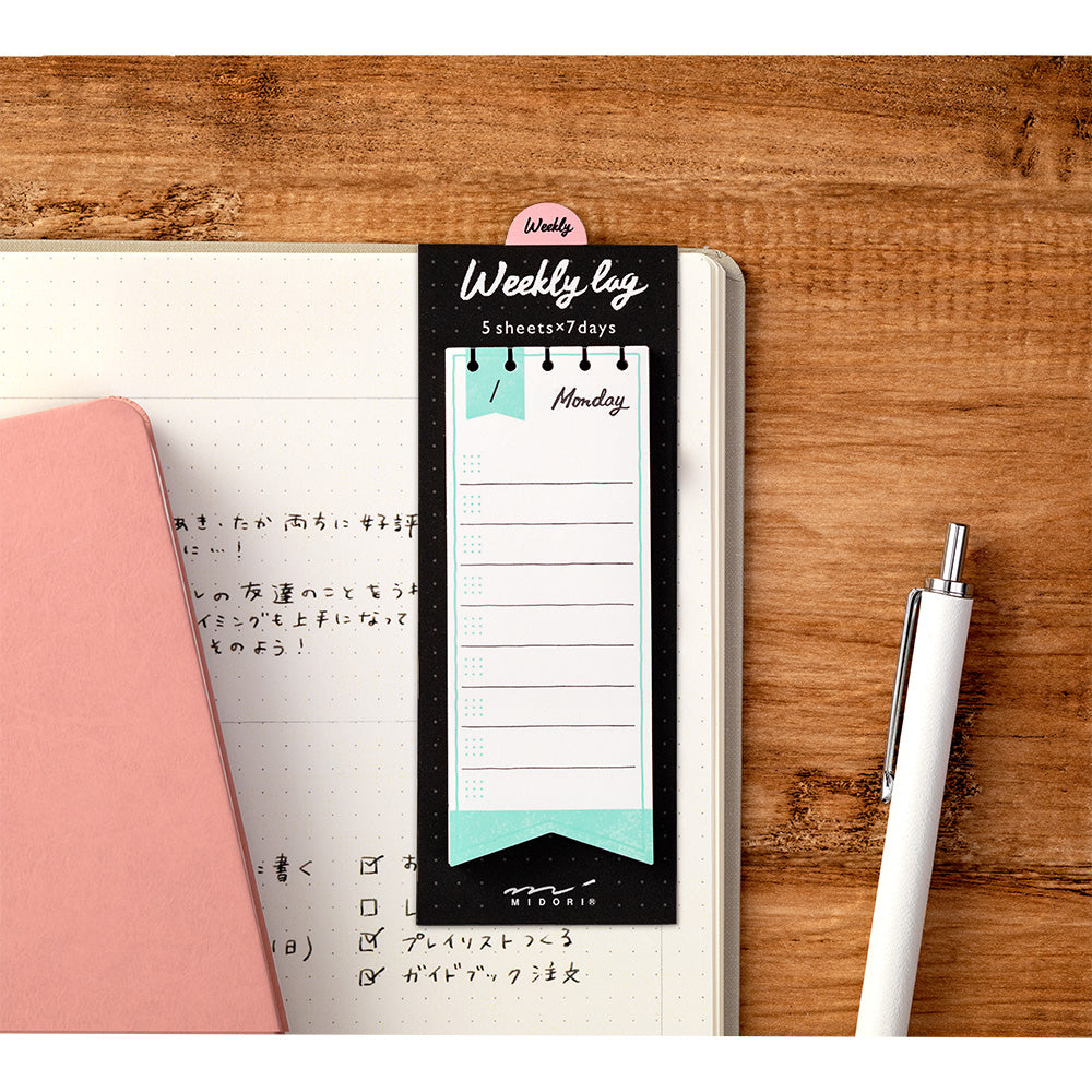 Midori Sticky Notes Journal Weekly Ribbon