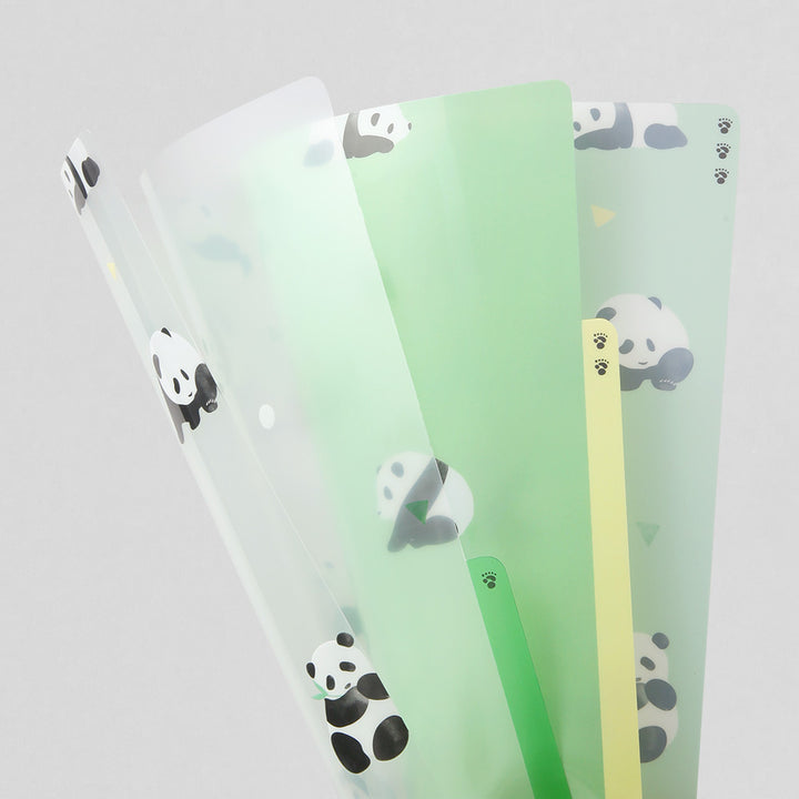 Midori 3 Pockets Clear A4 Folder - Panda