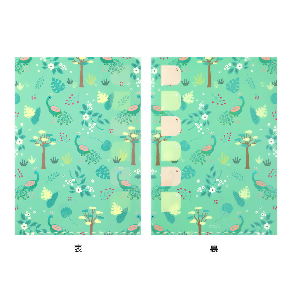 Midori Index Clear A4 Folder - Peacock