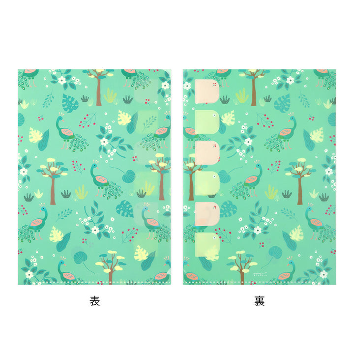 Midori Index Clear A4 Folder - Peacock