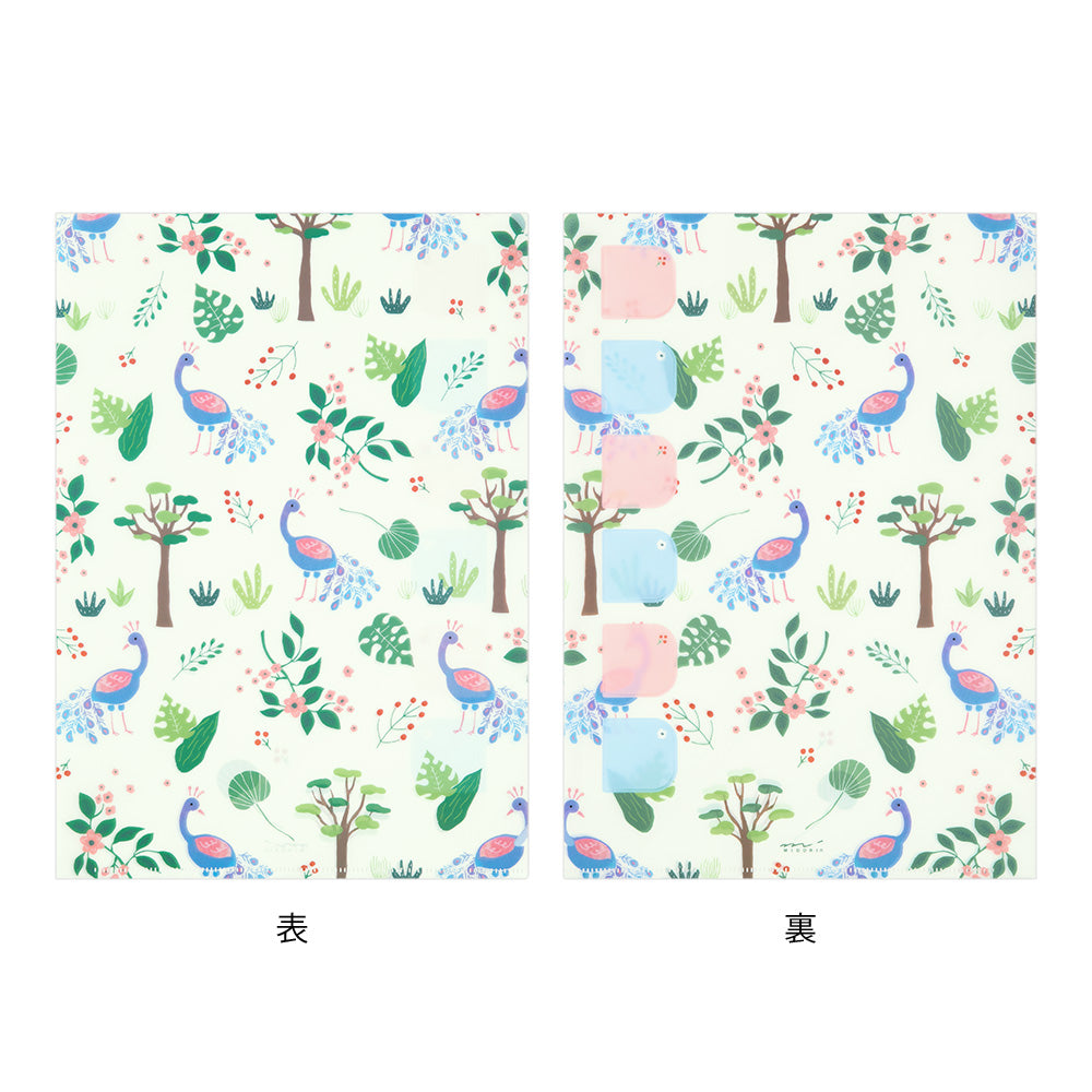 Midori Index Clear A4 Folder - Peacock