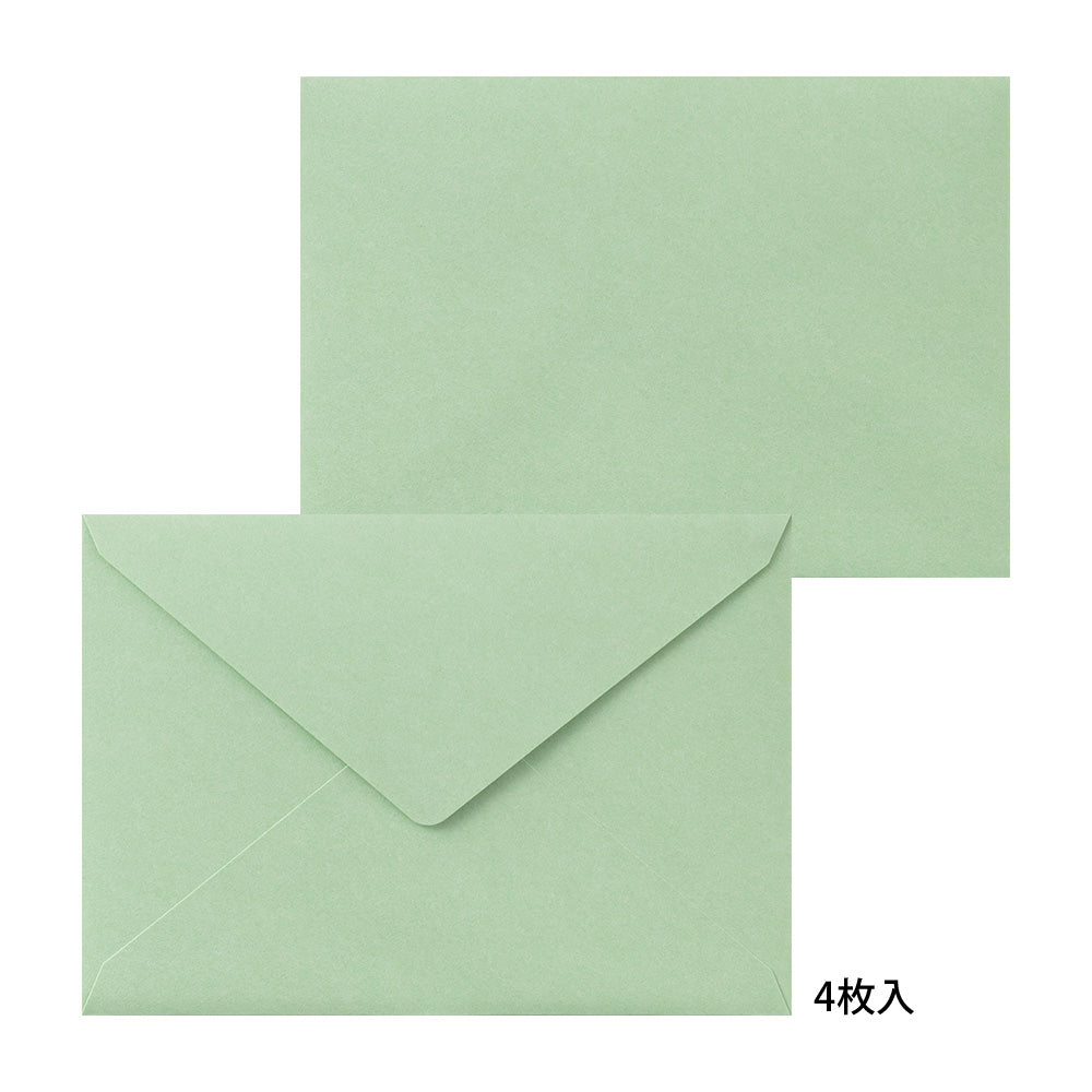 Midori Letter Set 460 Press Bouquet Red