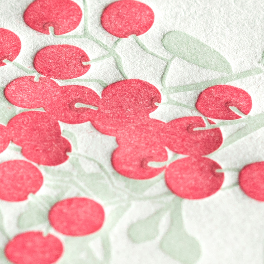 Midori Letter Set 460 Press Bouquet Red