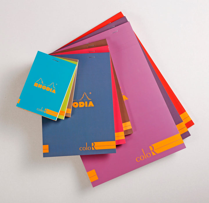 Rhodia Basics coloR Stapled Line Ruled Notepad - A4