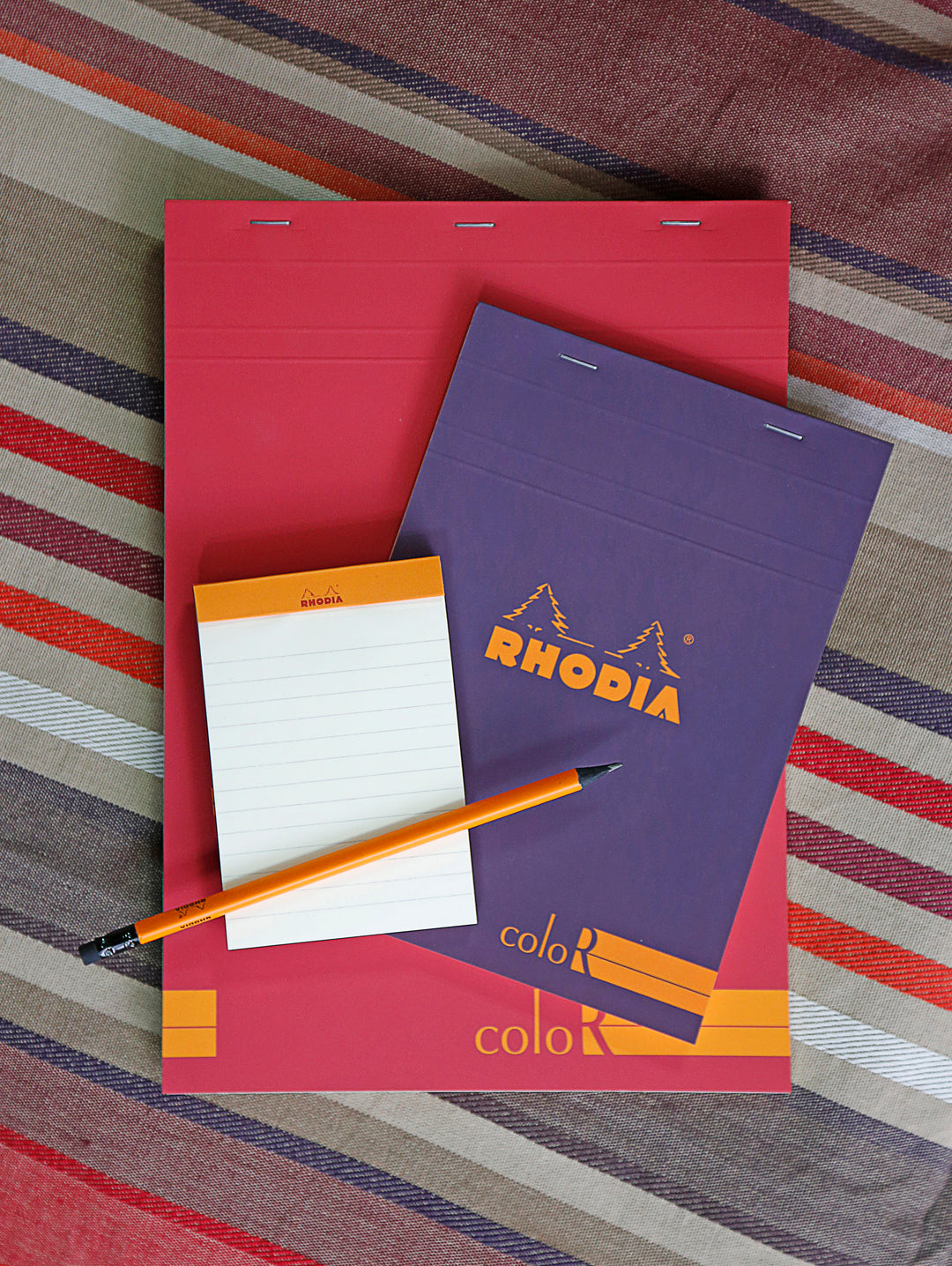 Rhodia Basics coloR Stapled Line Ruled Notepad - A4