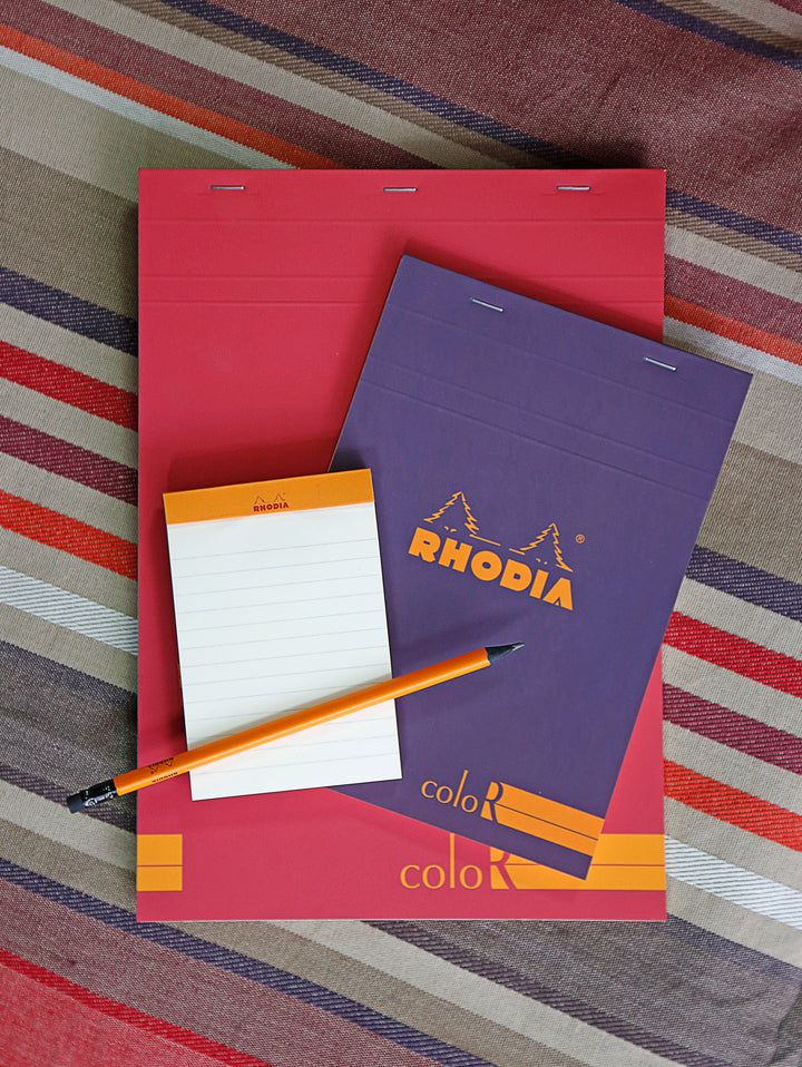 Rhodia Basics coloR Stapled Line Ruled Notepad - A5